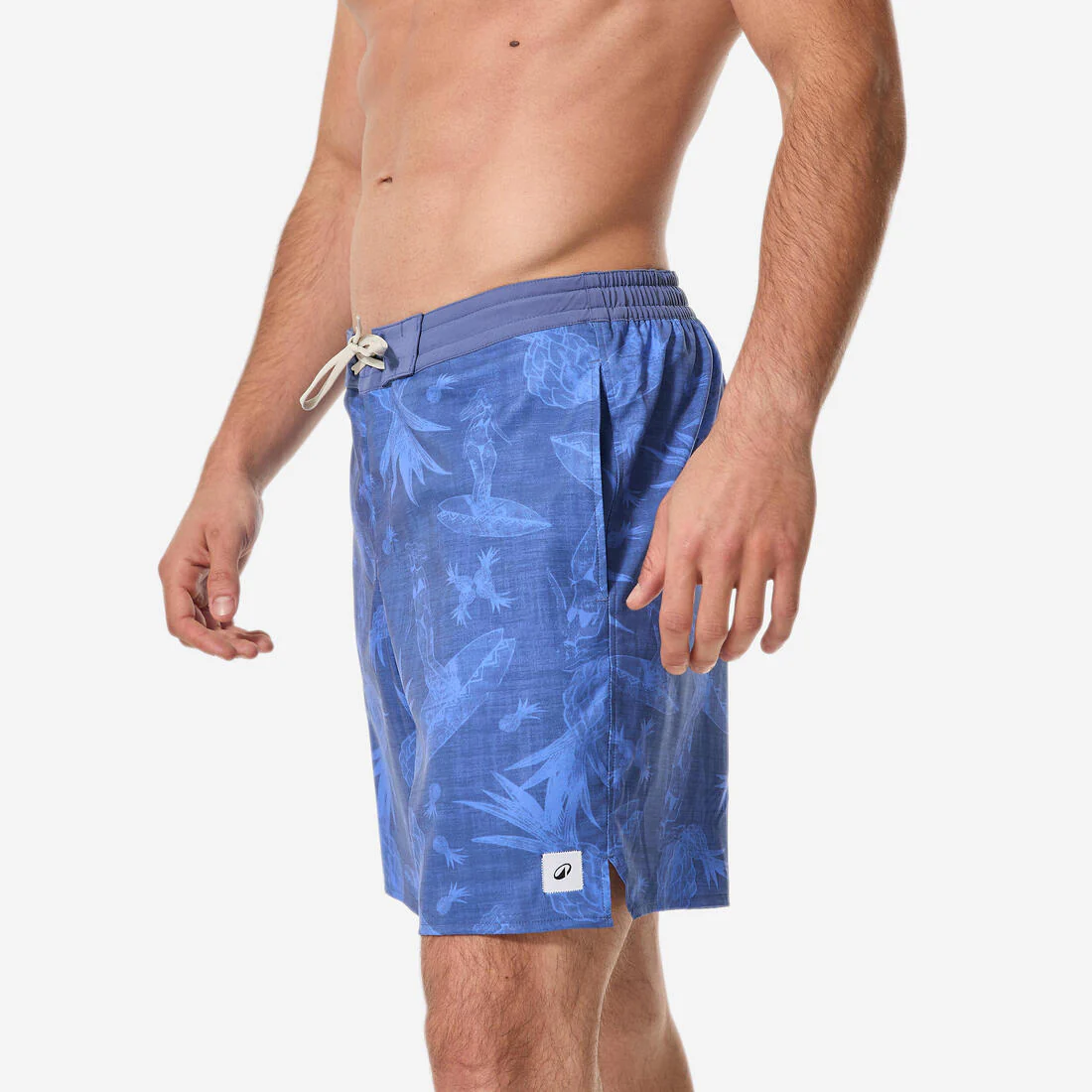 Men’s surfing boardshorts mid-length swim shorts 18”, 100 - Image 5