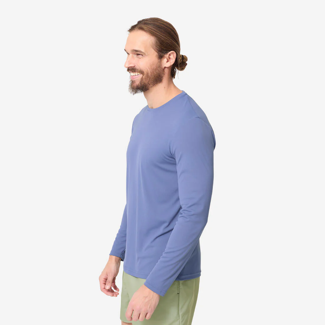 Men's surfing WATER T-SHIRT long sleeve UV-protection top - Blue - Image 3
