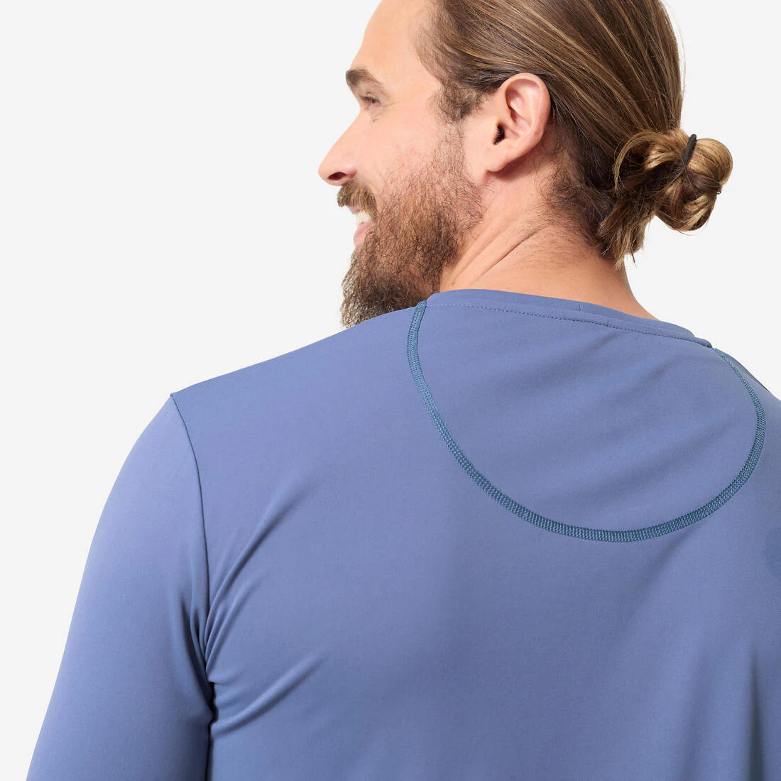 Men's surfing WATER T-SHIRT long sleeve UV-protection top - Blue - Image 6