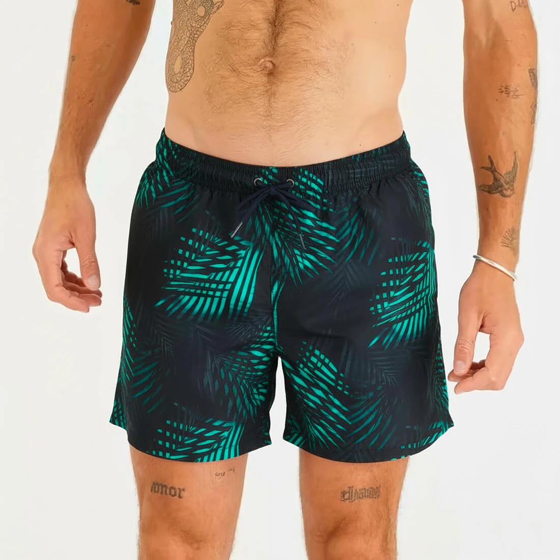 Men’s Swim Shorts 15" - 100 palmito