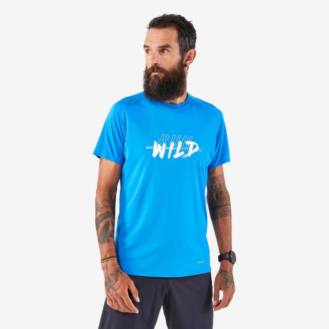 Men's Trail Running Resistant T-Shirt KIPRUN Run 500 Graph