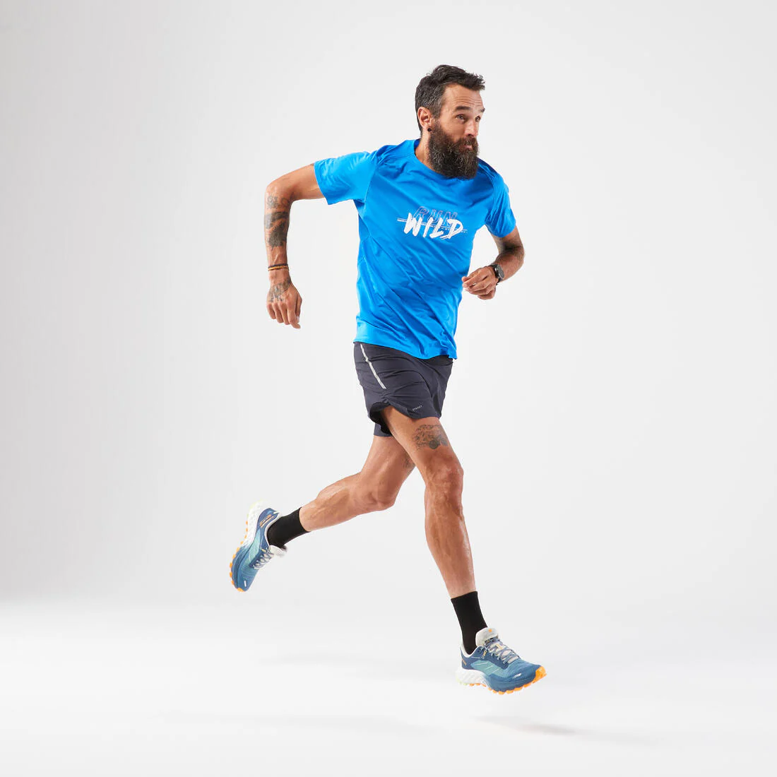 Men's Trail Running Resistant T-Shirt KIPRUN Run 500 Graph - Image 2