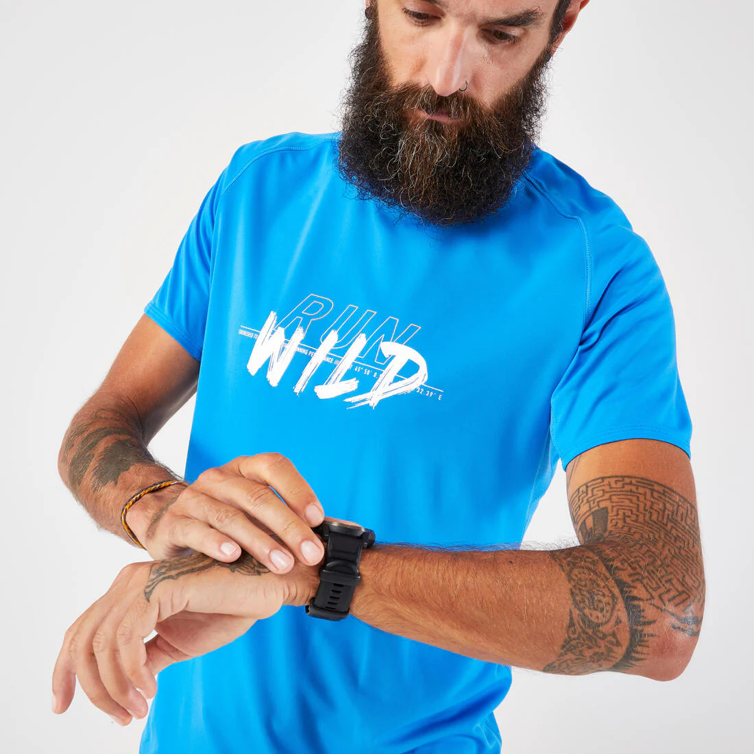 Men's Trail Running Resistant T-Shirt KIPRUN Run 500 Graph - Image 5