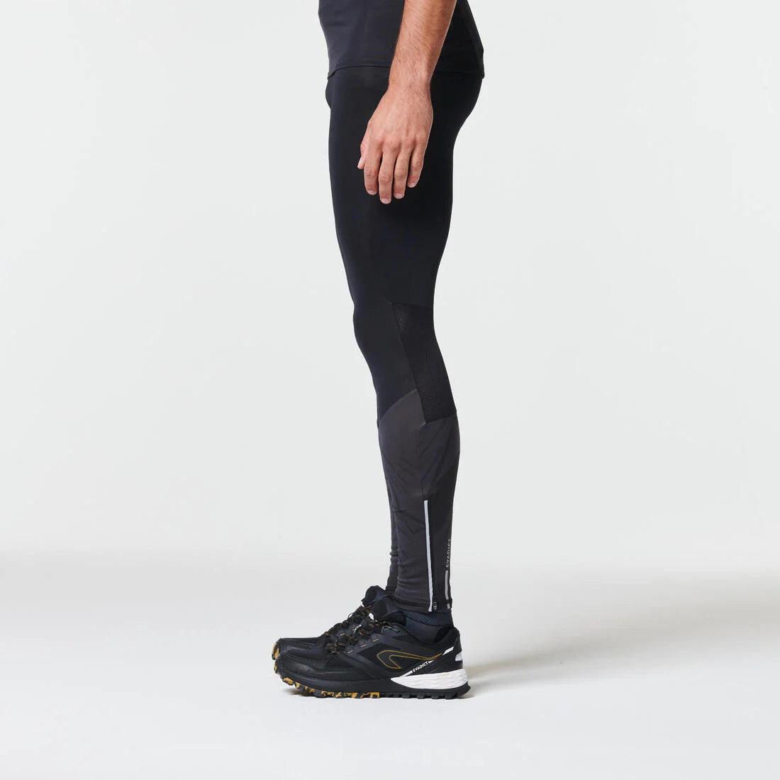 MEN'S TRAIL RUNNING TIGHTS - BLACK/GREY - Image 14