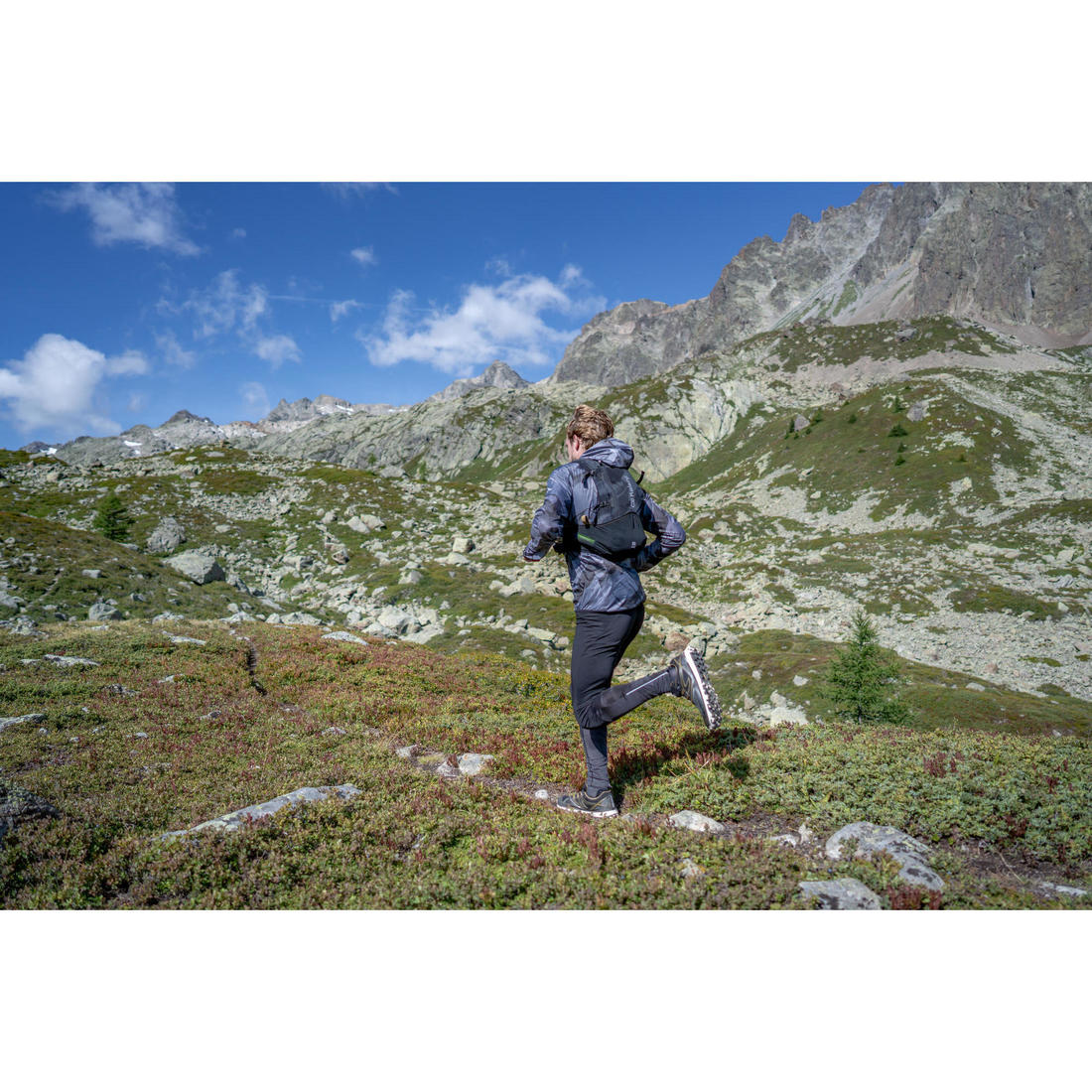 MEN'S TRAIL RUNNING TIGHTS - BLACK/GREY - Image 19