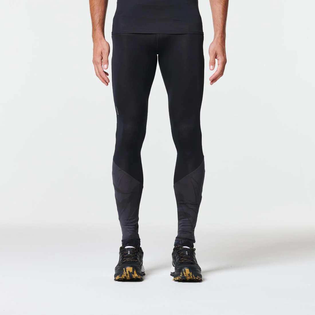 MEN'S TRAIL RUNNING TIGHTS - BLACK/GREY - Image 6