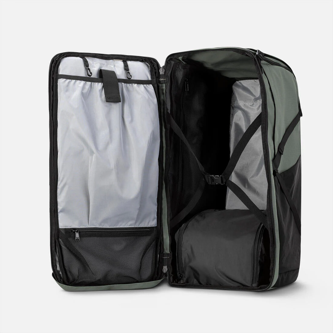 Men’s Travel 900 70+6L suitcase-style travel backpack - Green - Image 12