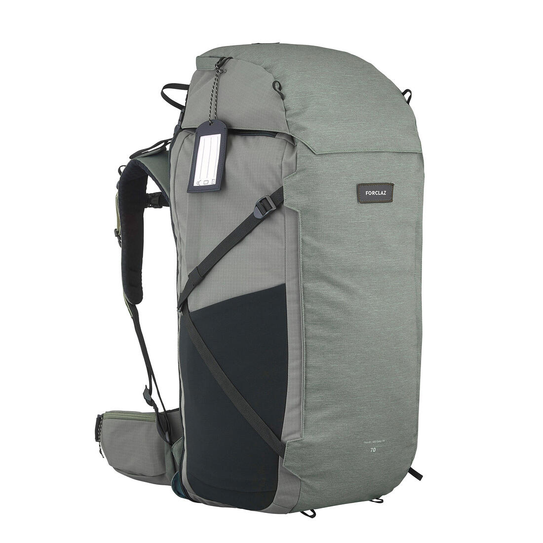 Men’s Travel 900 70+6L suitcase-style travel backpack - Green - Image 3