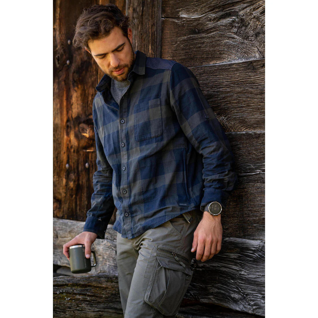 Men's Travel Trekking Cargo Trousers - TRAVEL 500 - Image 4