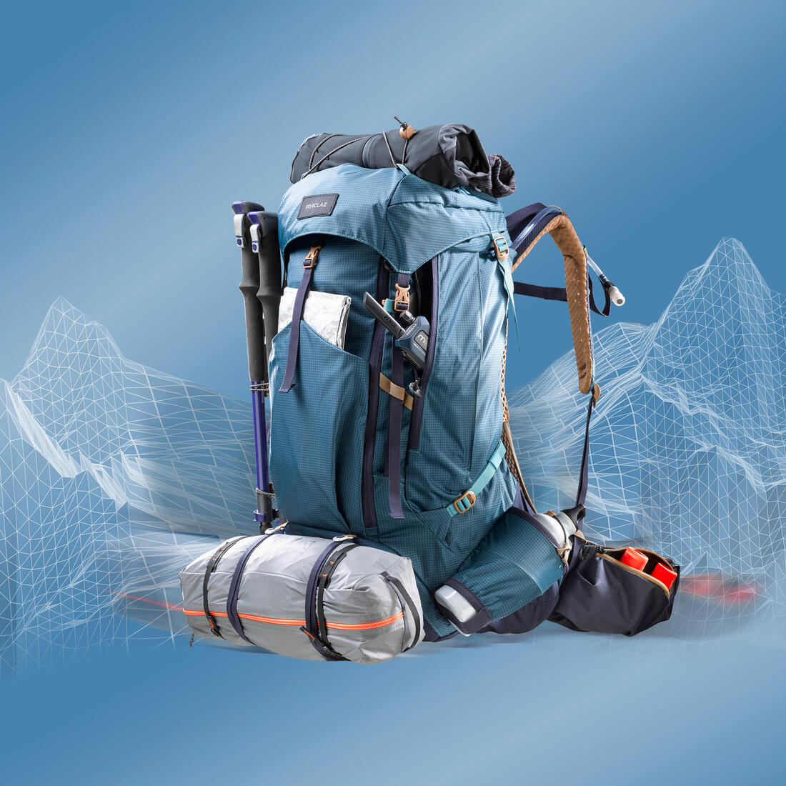 Men's Trekking 50+10 L Backpack MT500 Air - Image 10