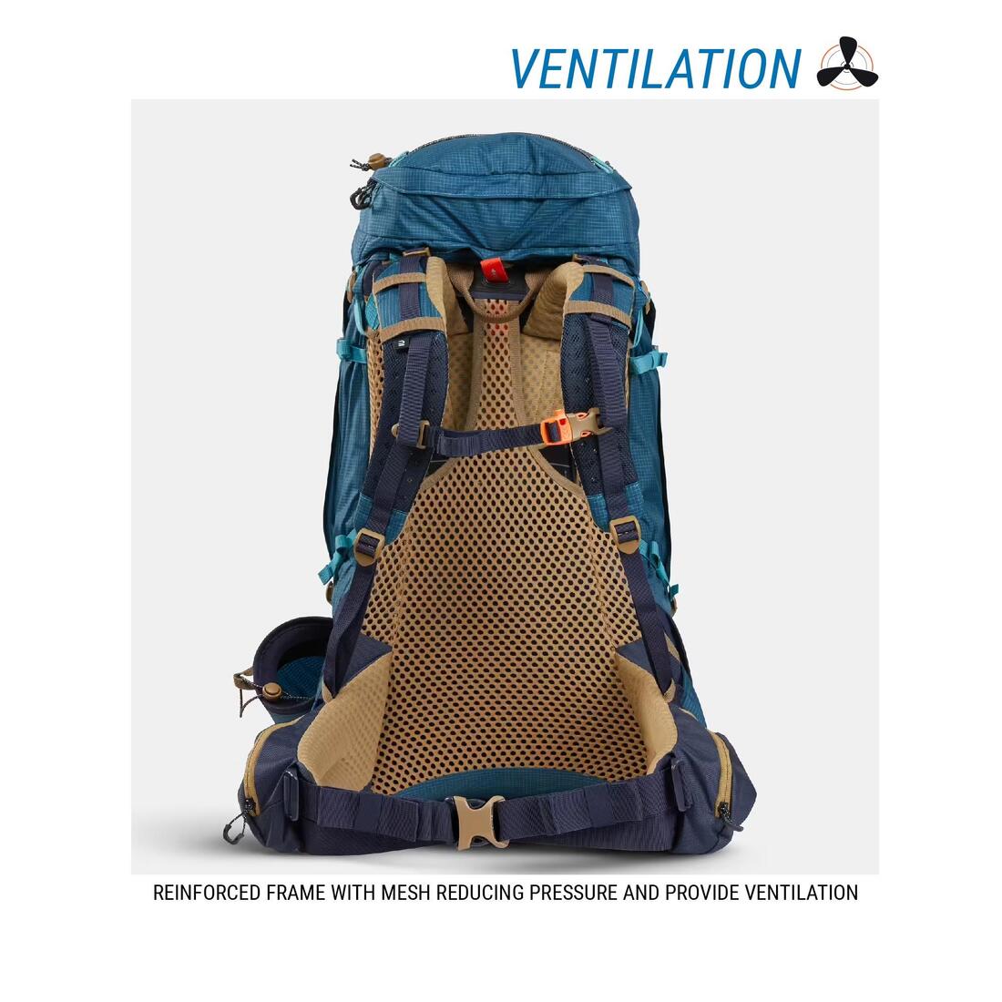 Men's Trekking 50+10 L Backpack MT500 Air - Image 9
