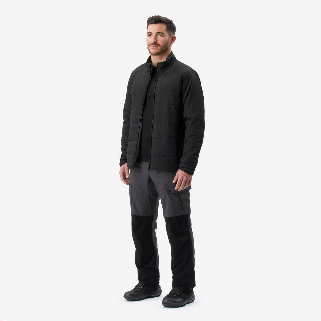 Men’s Trekking Synthetic Padded Jacket MT50 0°C - Black - Image 9
