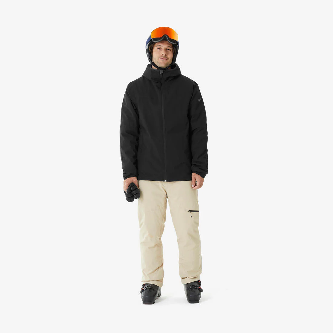 Men’s Warm and Waterproof Ski Jacket 100 - Black - Image 2