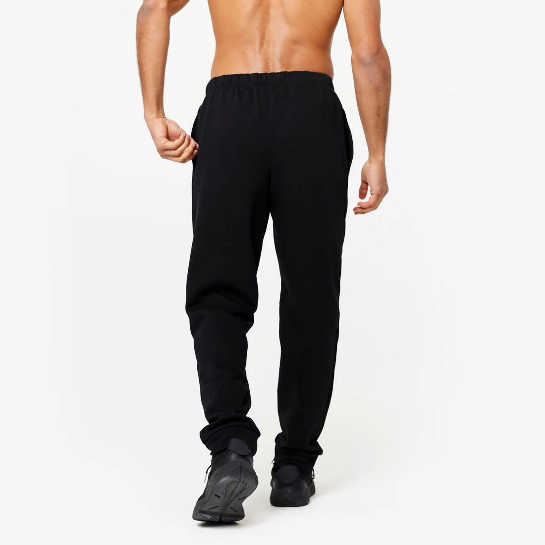 Men's Warm Fitness Jogging Bottoms 100 - Black - Image 4