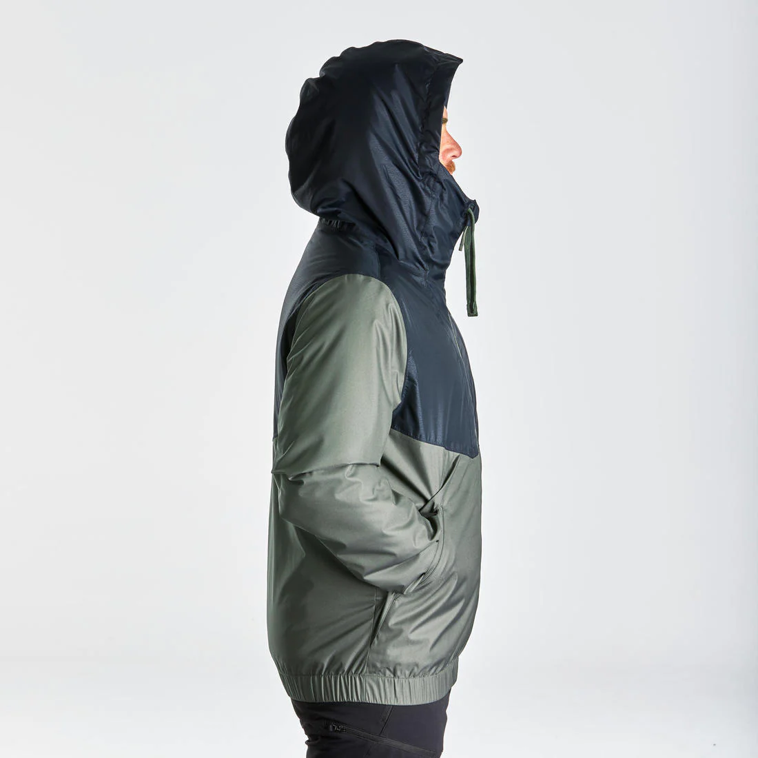 Men’s waterproof hiking jacket -5°C, NH100 - Green - Image 5