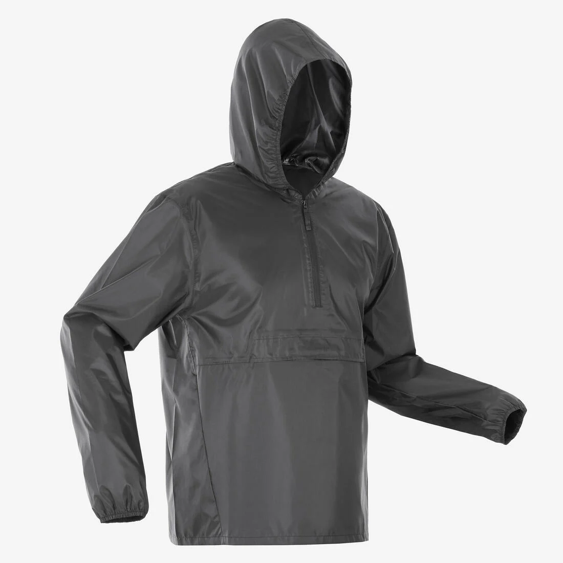 Men’s windproof and waterproof hiking jacket, Raincut 1/2 Zip - Black - Image 10