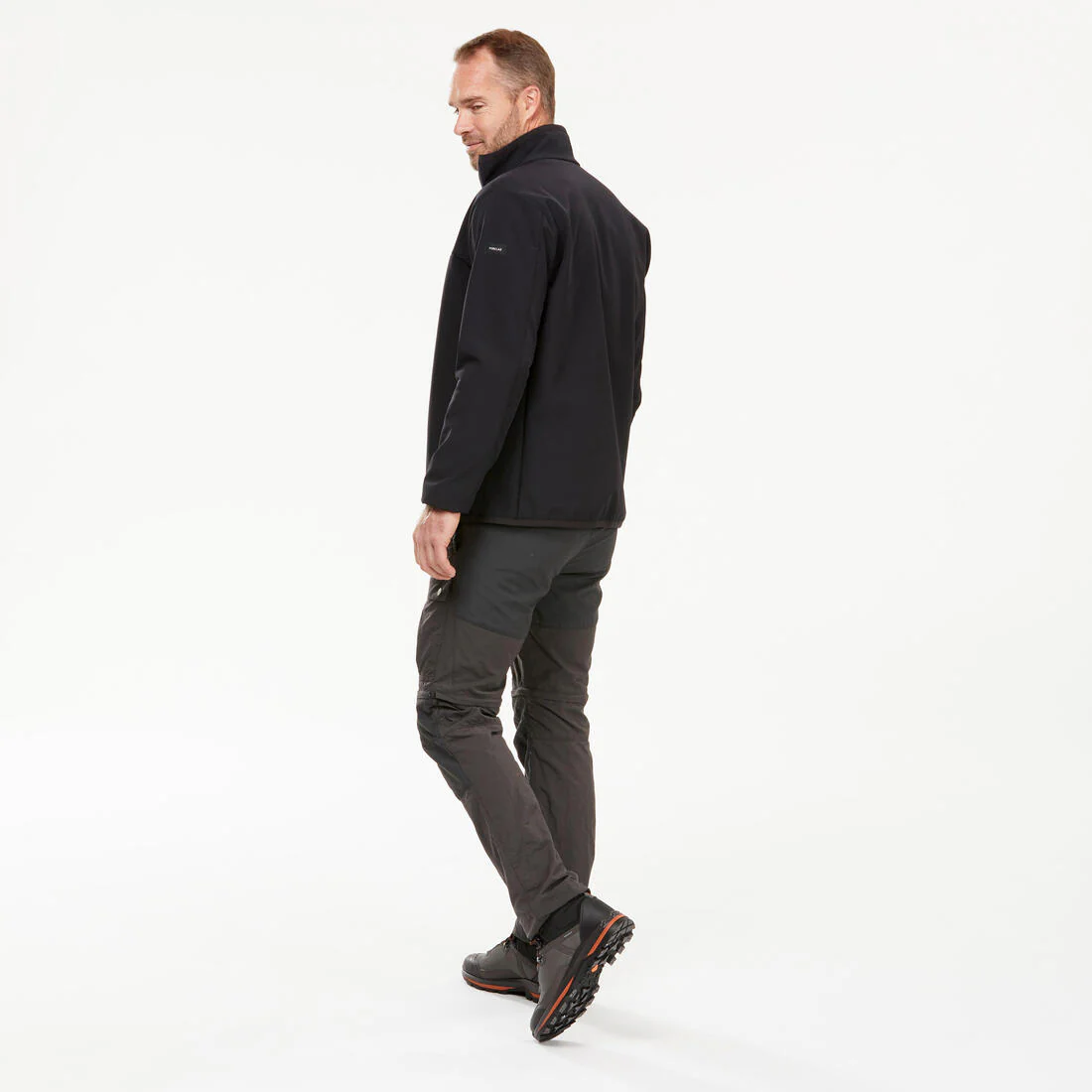 Men’s windproof softshell trekking jacket MT100 - Image 10