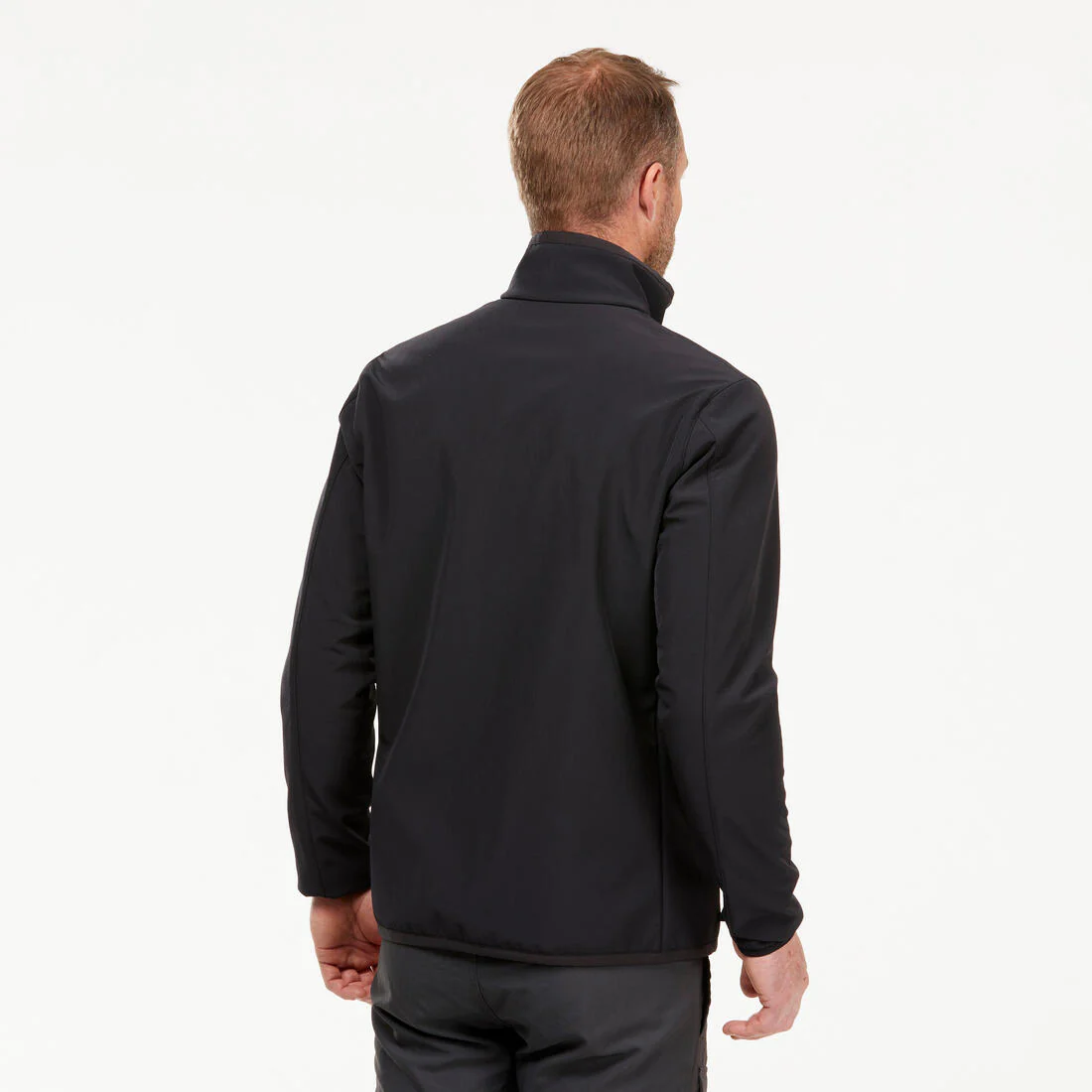 Men’s windproof softshell trekking jacket MT100 - Image 4