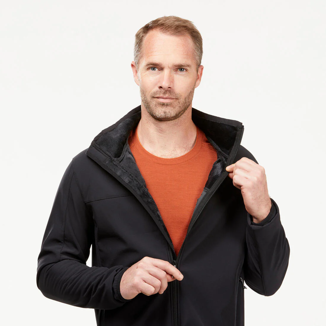 Men’s windproof softshell trekking jacket MT100 - Image 5