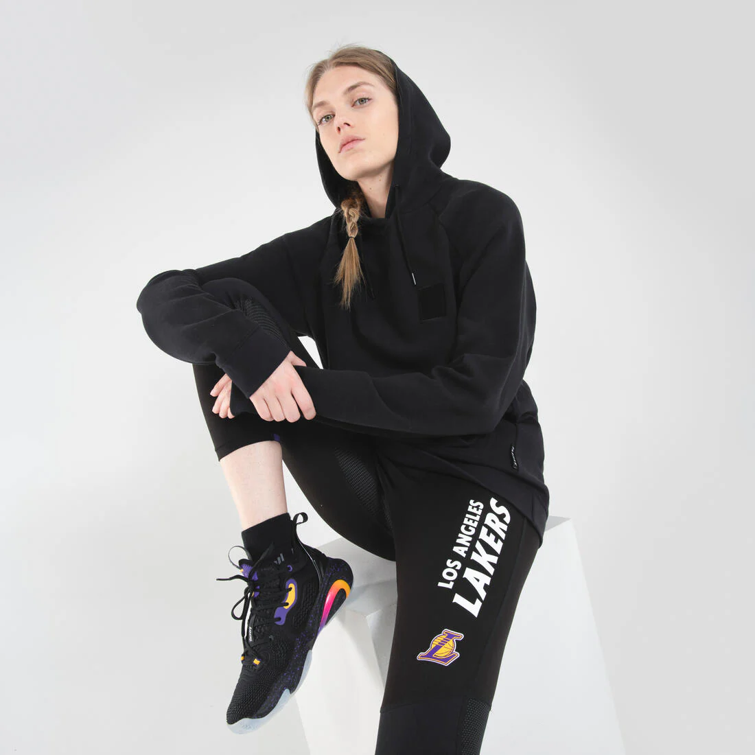 Men's/Women's Basketball 3/4 Leggings 500 - NBA Los Angeles Lakers - Image 2