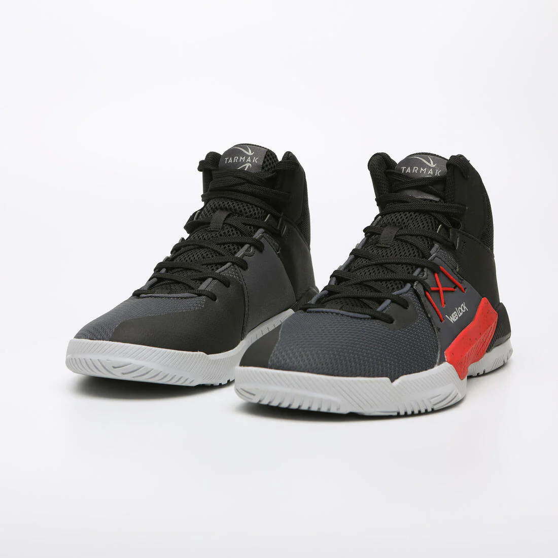 Men's/Women's Beginner Basketball Shoes Protect 120 - Black/Red - Image 2