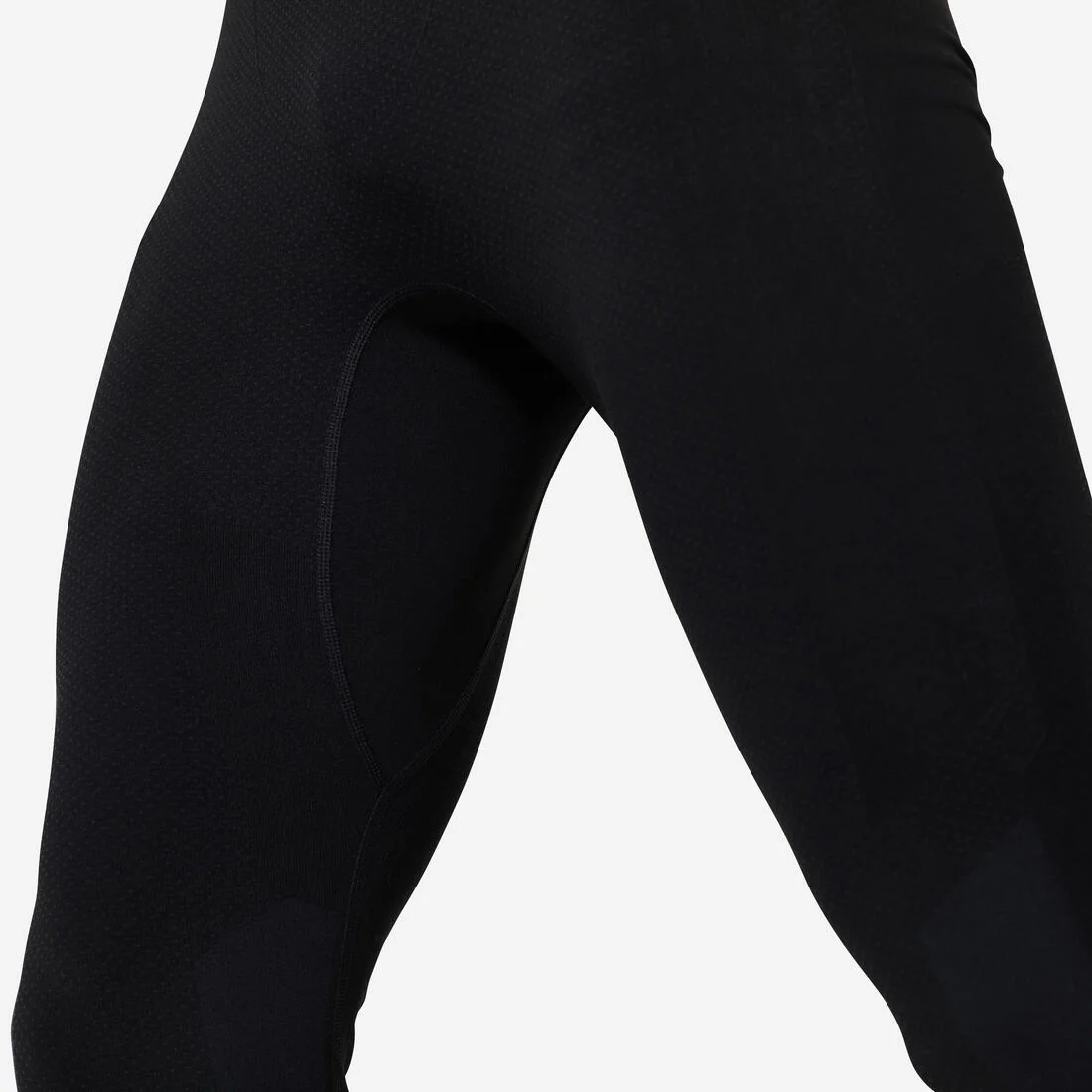 Men's Cross Training Seamless Leggings - Black - Image 5