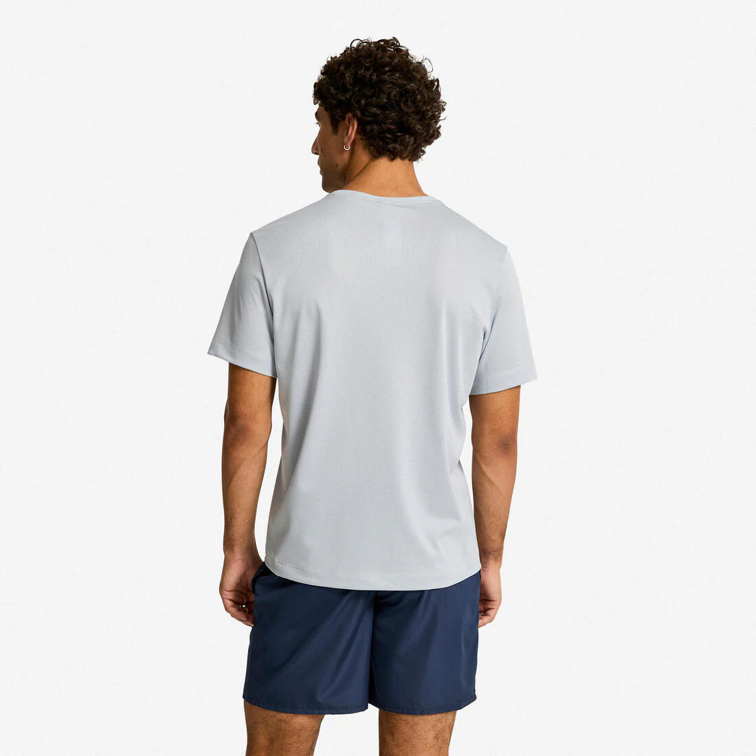 Men's Fitness Short-Sleeved T-Shirt - Grey - Image 3