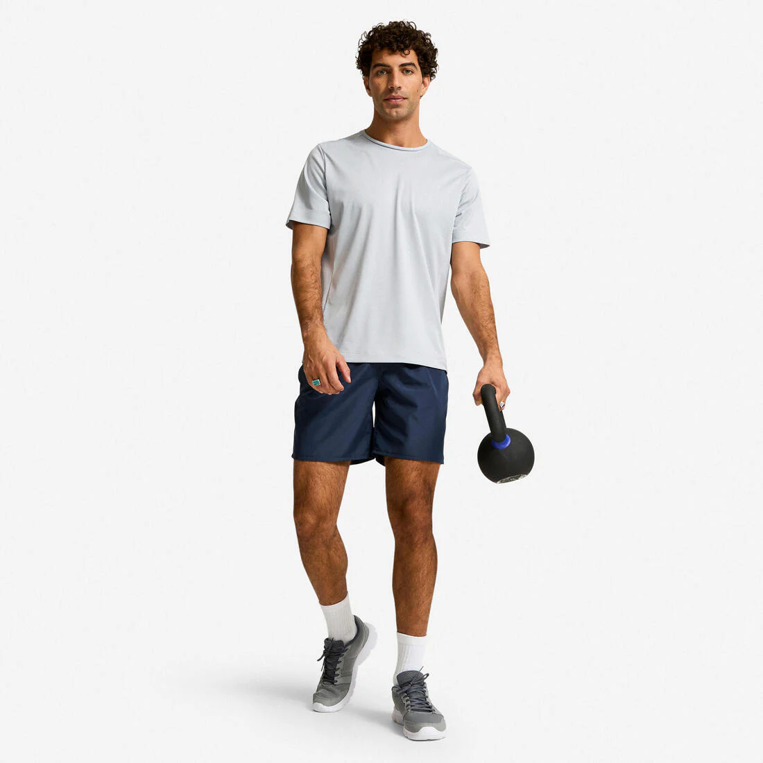 Men's Practical Fitness Shorts - Navy Blue - Image 3