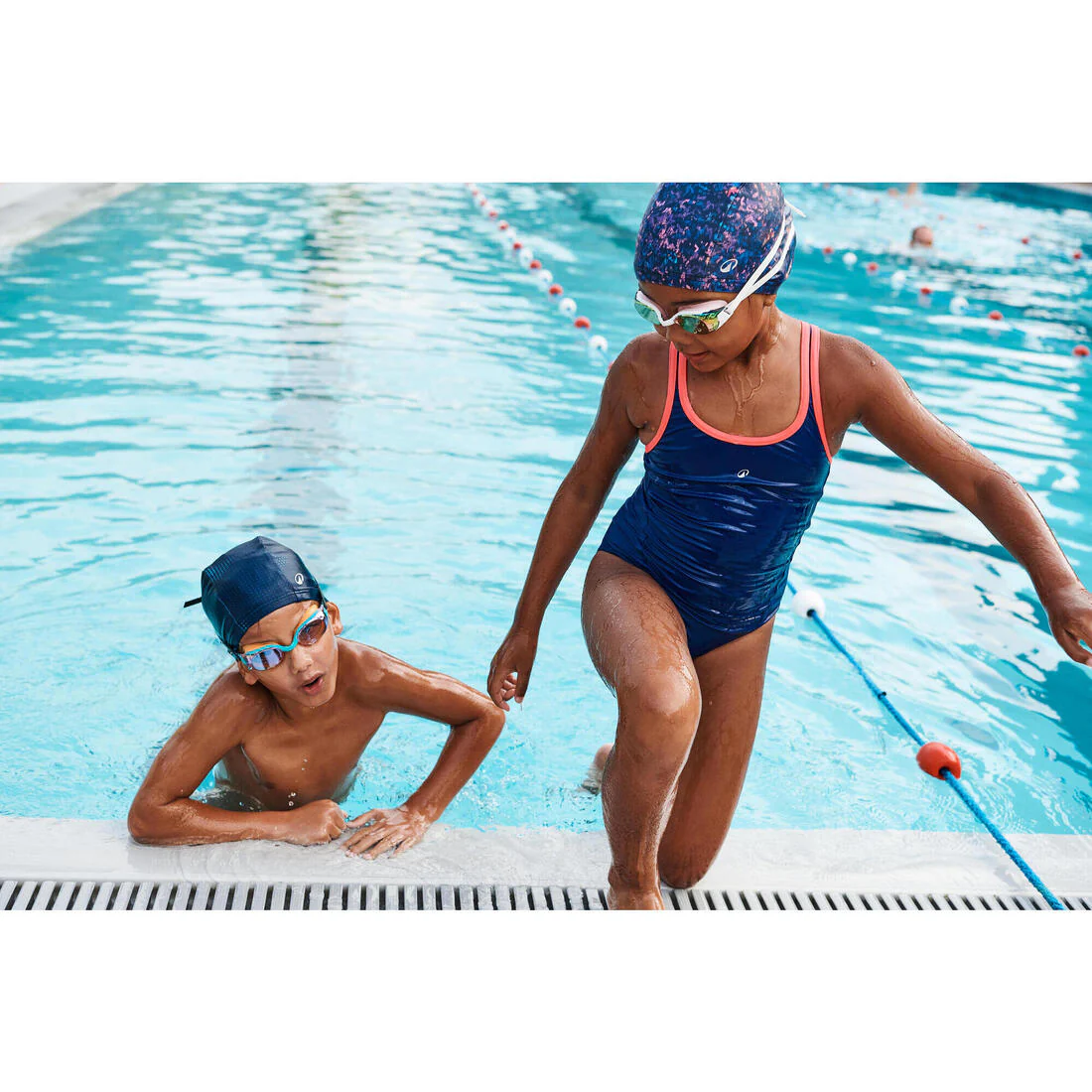 Mesh swimming cap - Printed fabric - Size S - Pantai - Image 6