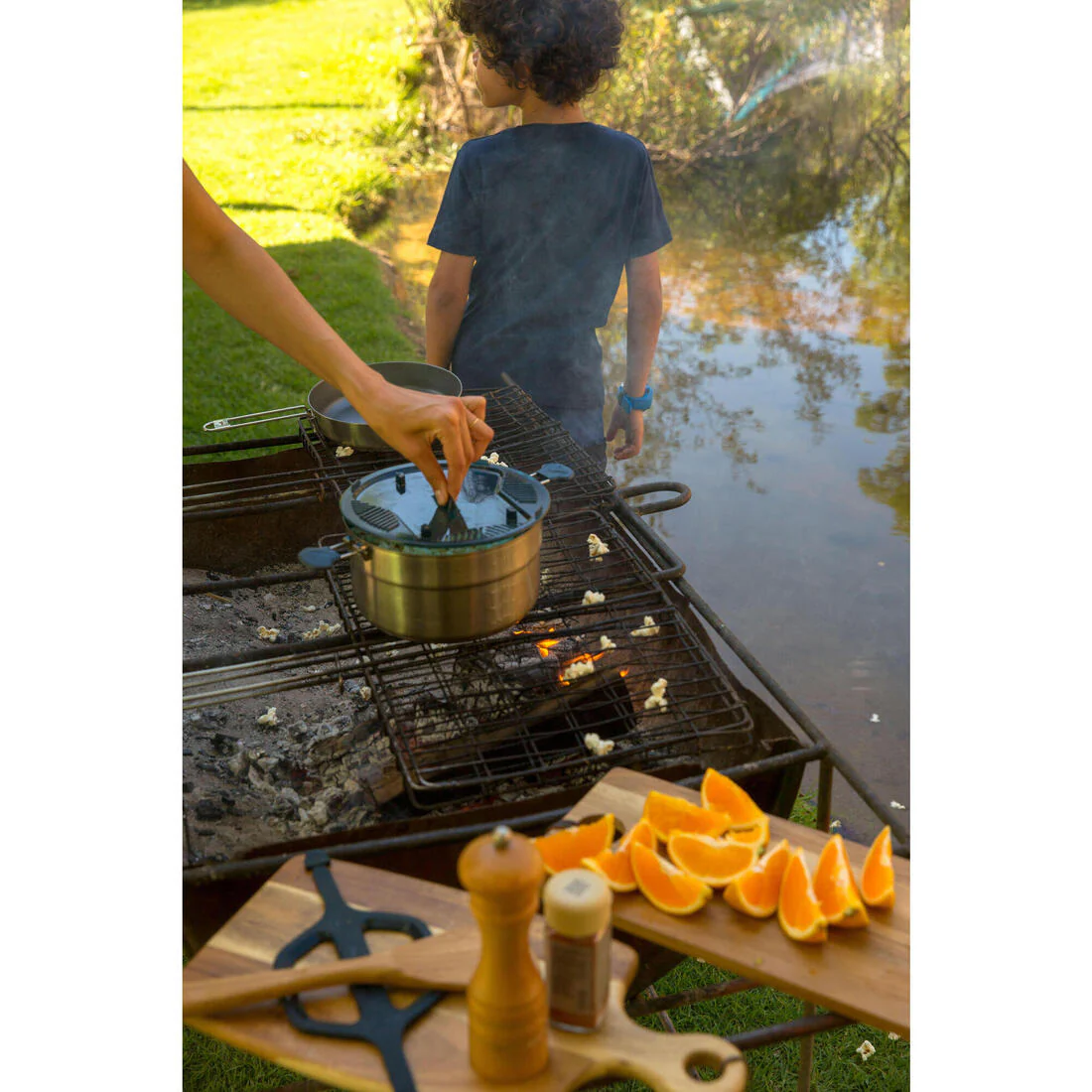 MH500 stainless stell 2-person camping cooking set + non-stick coating, 2.1 l - Image 2