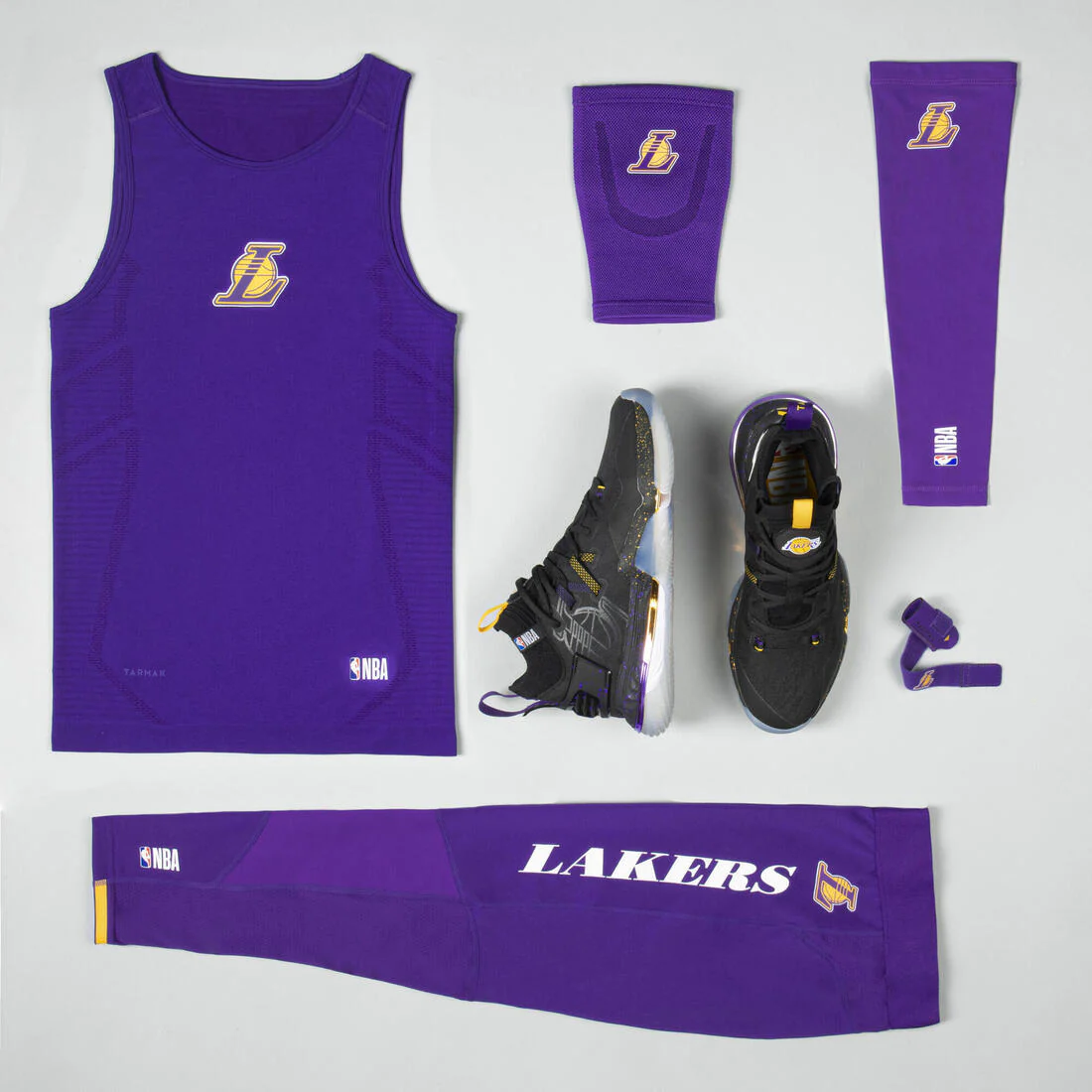 Mid-Rise Basketball Shoes SE900 - Black/NBA Los Angeles Lakers - Image 8