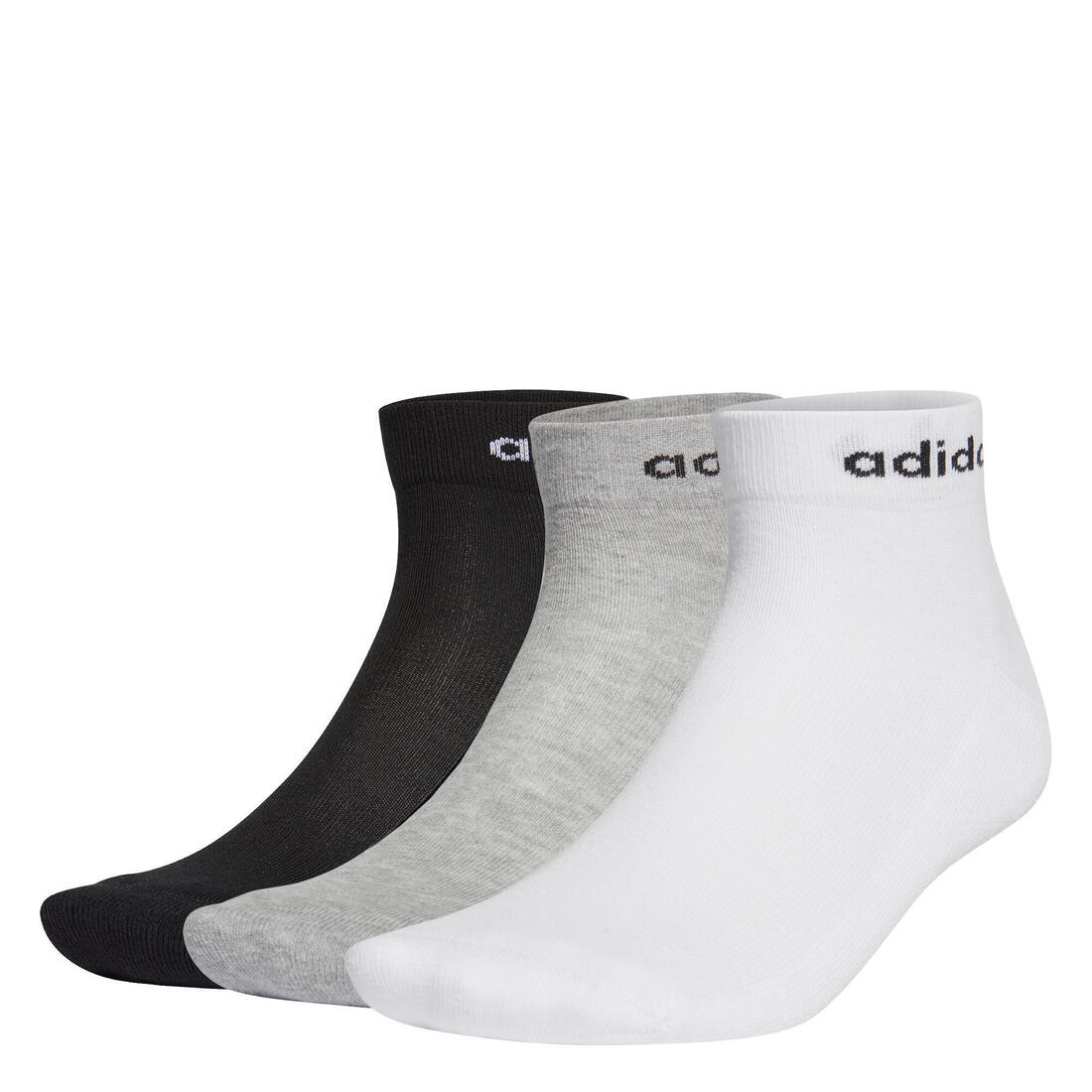 Mid Sports Socks Tri-Pack - Black/White/Grey - Image 6
