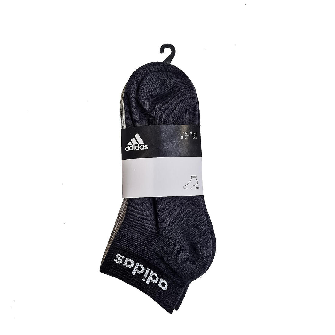 Mid Sports Socks Tri-Pack - Black/White/Grey - Image 8