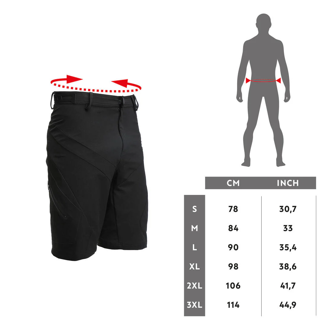 Mountain Bike Cycling Shorts EXPL 700 - Black - Image 5