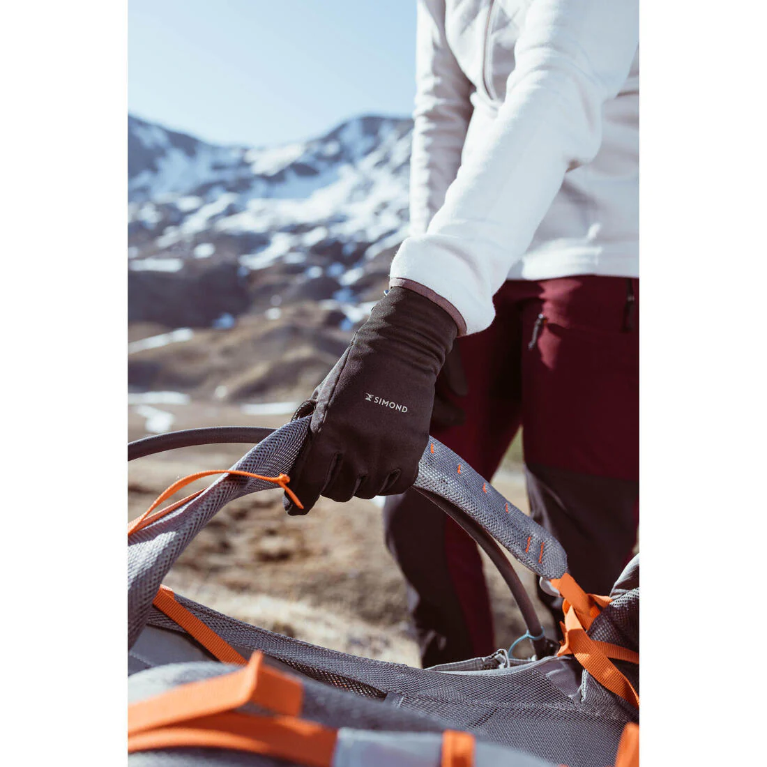 Mountain trekking tactile stretch gloves - MT500 - black - Image 2