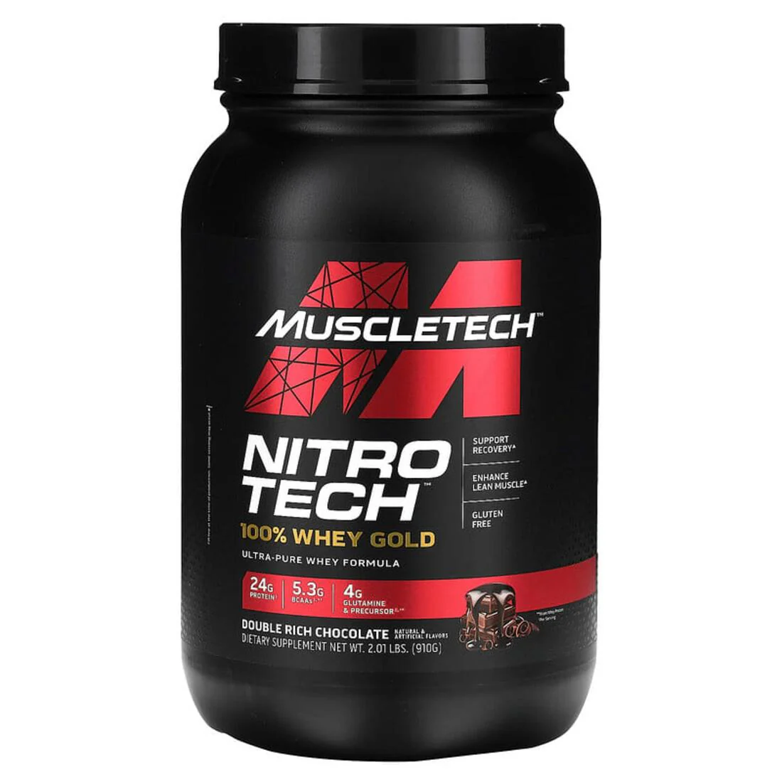 muscletech nitrotech 100% whey gold double rich chocolate 2lb