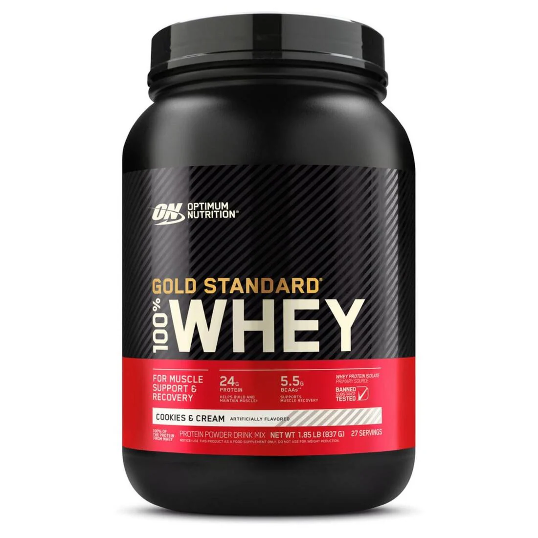 Optimum Nutrition Gold Standard 100% Whey (Cookies & Cream) – 2 lbs