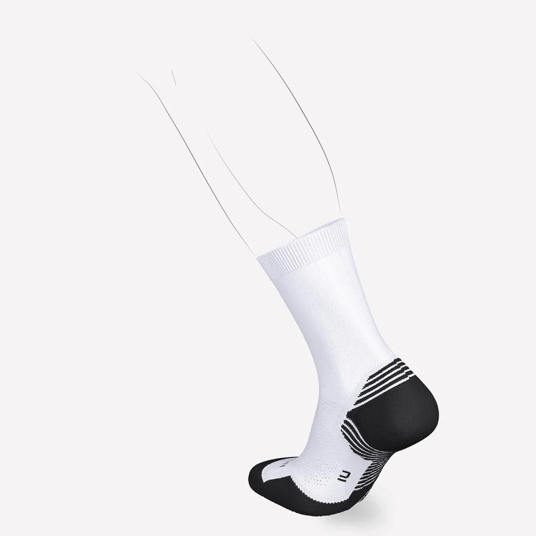 PACK OF 2 PAIRS OF RUN500 THICK MID-CALF RUNNING SOCKS - Image 3