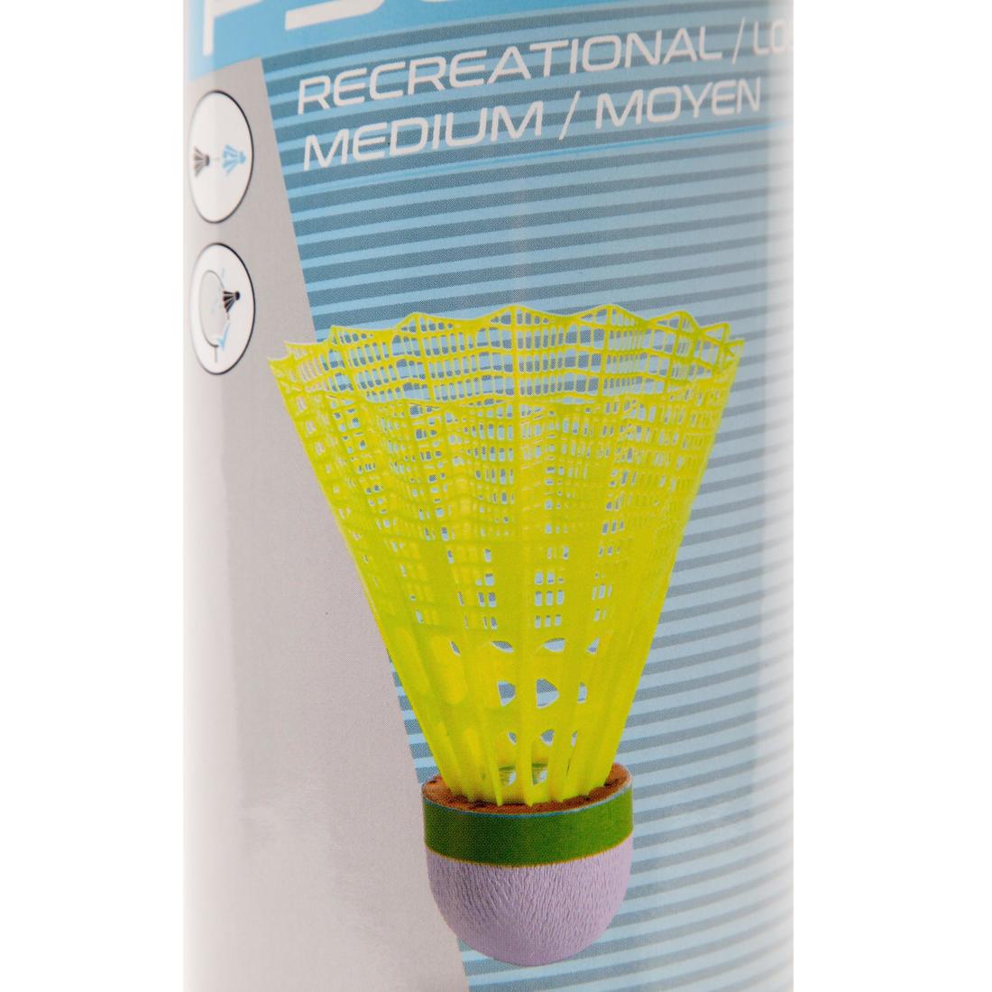 Plastic shuttlecock psc 500 medium x 6 yellow - Image 7