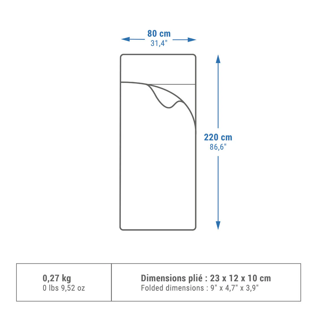 Polyester sleeping bag liner, Basic - Image 2