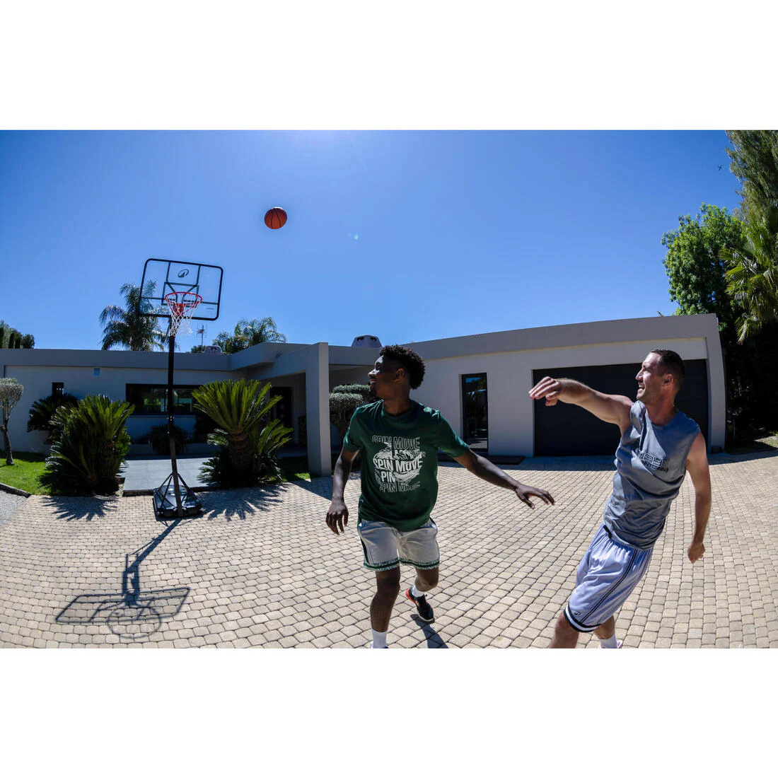 Overhanging Basketball Hoop for Dunking, Height Adjustable 2.40m to 3.05m, B700 - Image 15