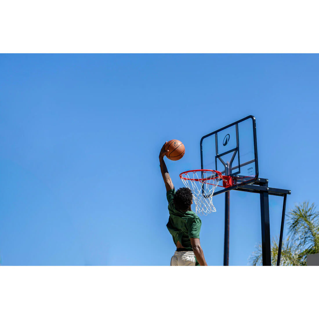 Overhanging Basketball Hoop for Dunking, Height Adjustable 2.40m to 3.05m, B700 - Image 17