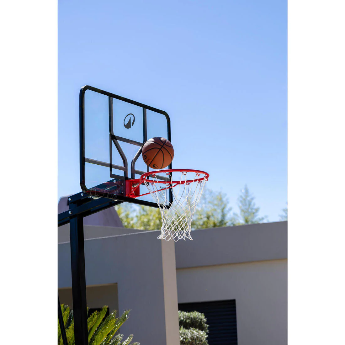 Overhanging Basketball Hoop for Dunking, Height Adjustable 2.40m to 3.05m, B700 - Image 3