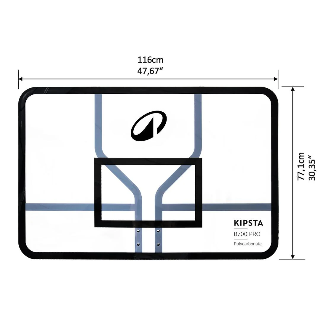 Overhanging Basketball Hoop for Dunking, Height Adjustable 2.40m to 3.05m, B700 - Image 6