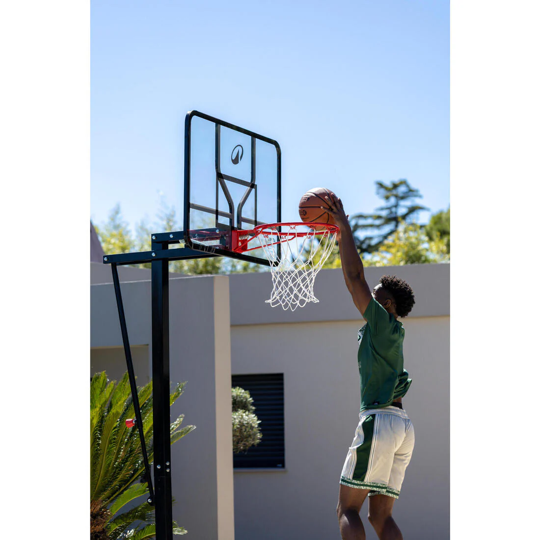 Overhanging Basketball Hoop for Dunking, Height Adjustable 2.40m to 3.05m, B700 - Image 8
