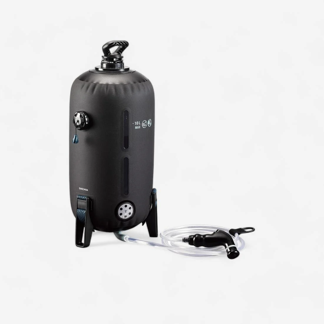 PRESSURE SOLAR CAMPING SHOWER - 10 LITRES