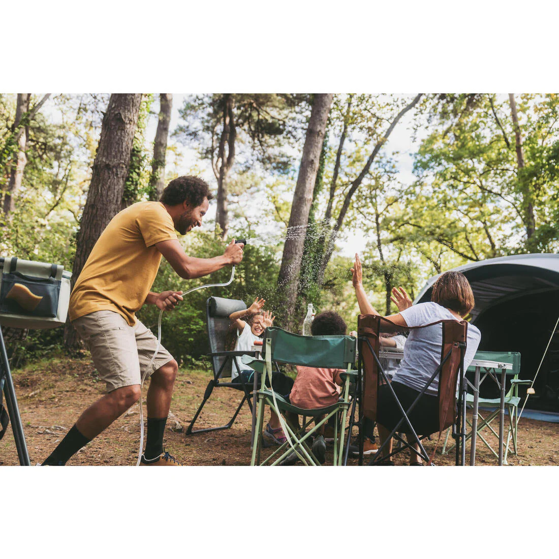 Reclining camping armchair, foldable and comfortable - Image 14