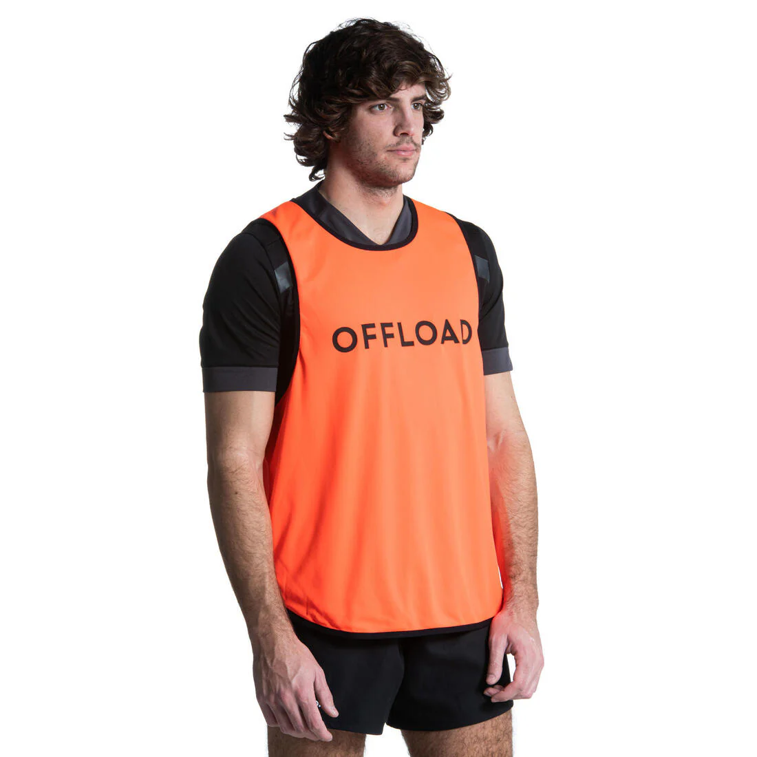 Reversible Rugby Bib R500 - Yellow/Orange - Image 4