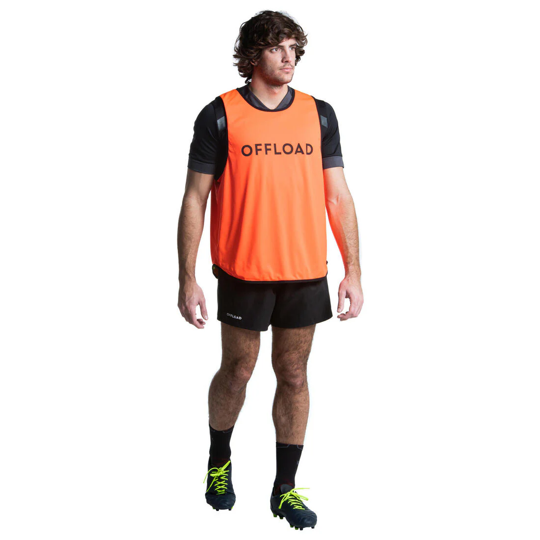 Reversible Rugby Bib R500 - Yellow/Orange - Image 9