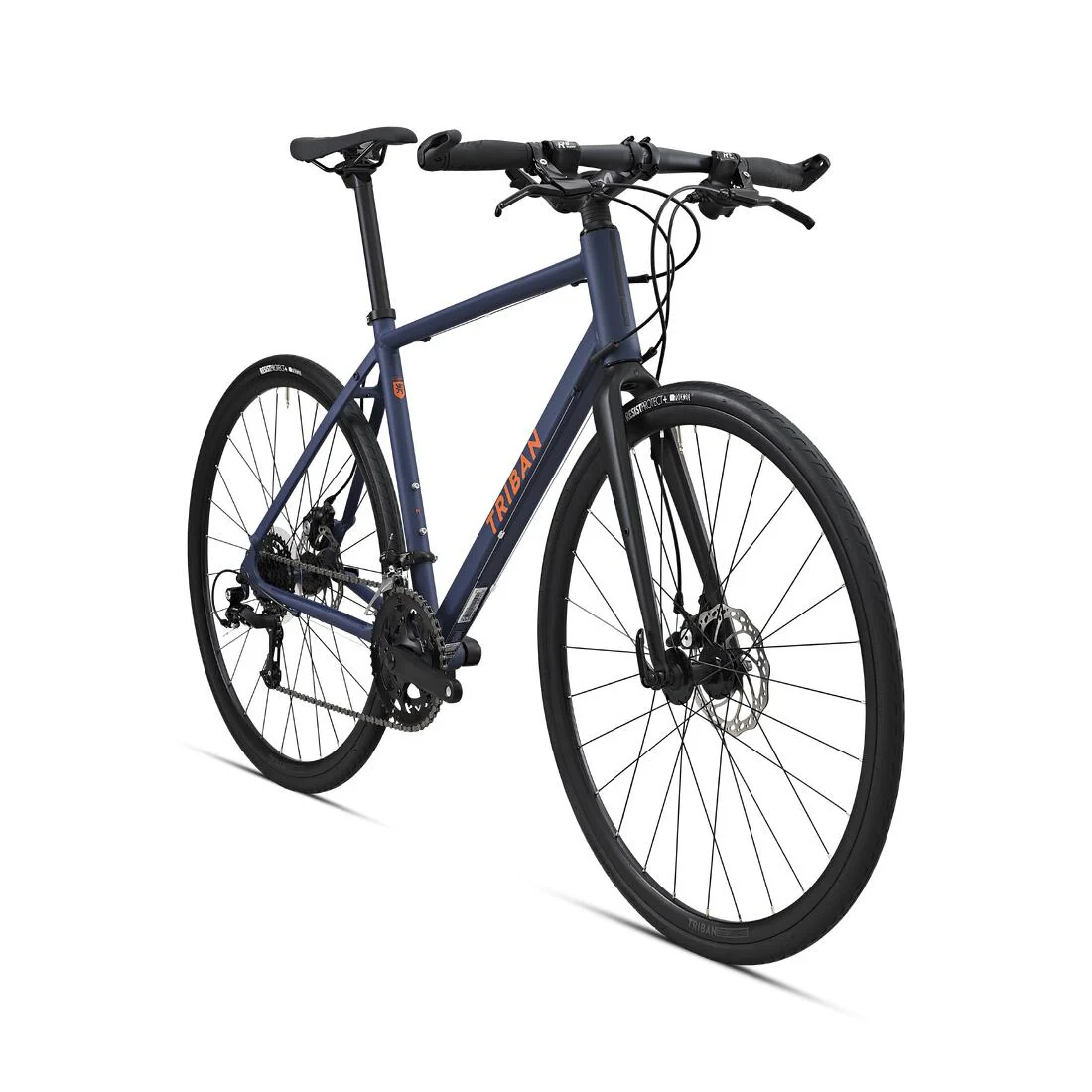 Road bike Flat Bar Triban RC 120 Disc Brake - Blue - Image 2